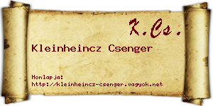 Kleinheincz Csenger névjegykártya